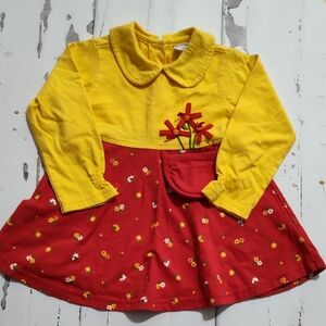 Buster Brown Yellow Toddler Vintage Dress 2t
